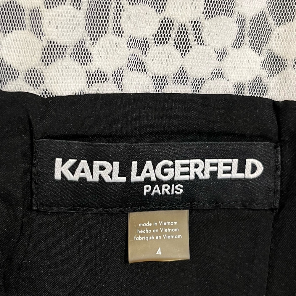 Karl Lagerfeld Black and White Midi Dress - Picture 7 of 9